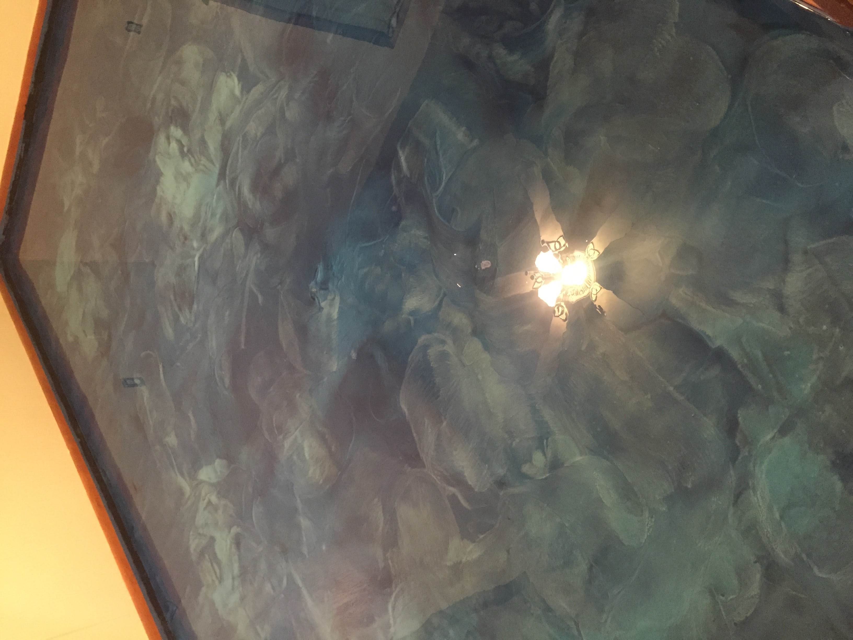 Dark blue-green metallic epoxy floor Hinesville GA